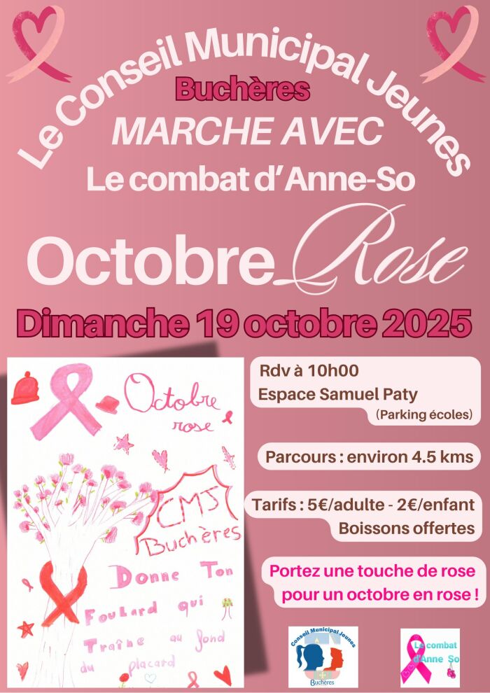 Marche Octobre Rose_Buchères Mairie de Buchères
