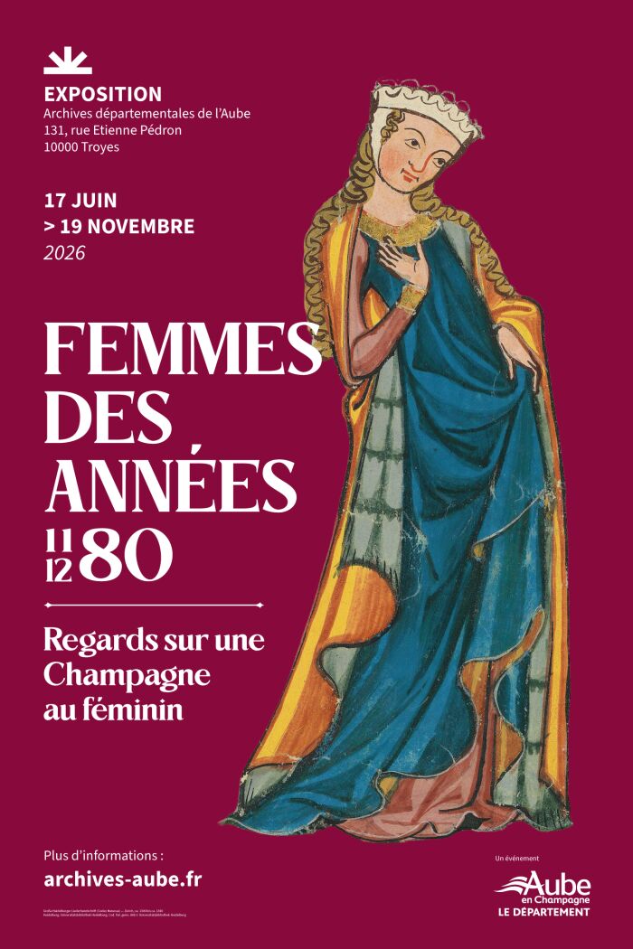 17 juin au 17 nov - Affiche_Expo_Dame-de-Champagne_40x60.png Département de l'Aube  / ©Universitätsbibliothek Heidelberg