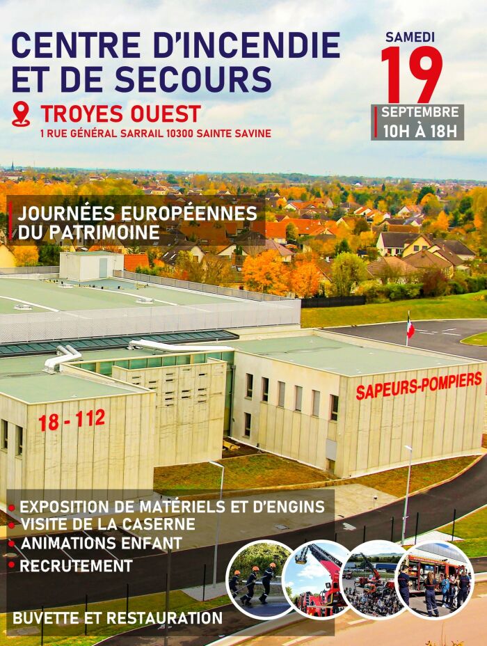 SDIS de l'Aube - Centre d'Incendie et de Secours Troyes Ouest - JEP 2026_Sainte-Savine © SDIS de l'Aube