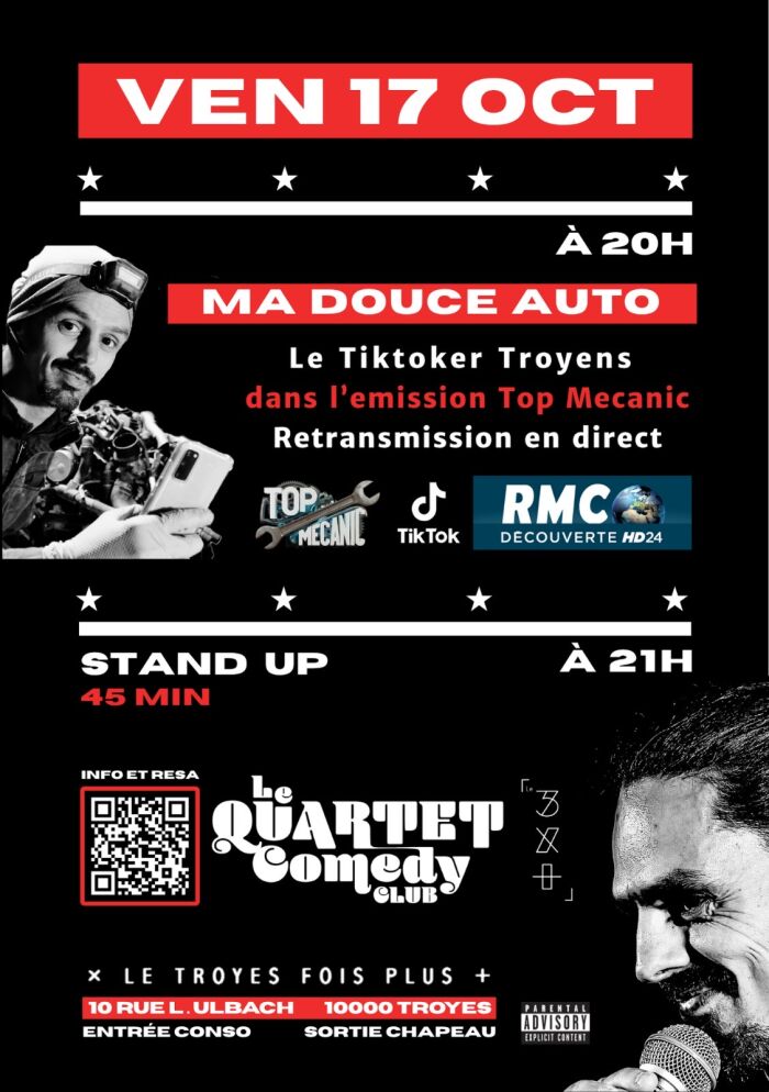 Freddy Salsero : Emission Ma douce auto + Stand Up_Troyes Le Quartet Comedy Club
