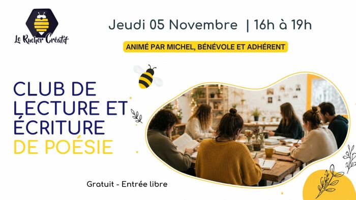 club lecture et écriture de poésie Le Rucher Créatif