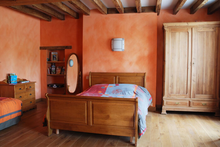 La chambre Orange Boisée pour 1 à 4 personnes.JPG © la Colin'Othe