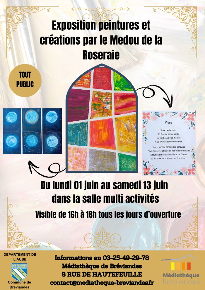 Affiche expo Médiathèque de Bréviandes