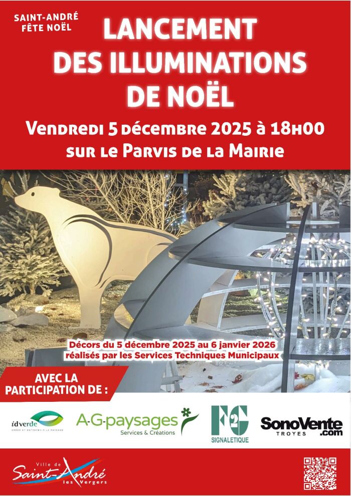 affiche lancement illuminations Service Communication de Saint-André-les-Vergers