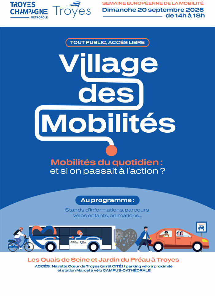 affiche village des mobilités Troyes Champagne Métropole