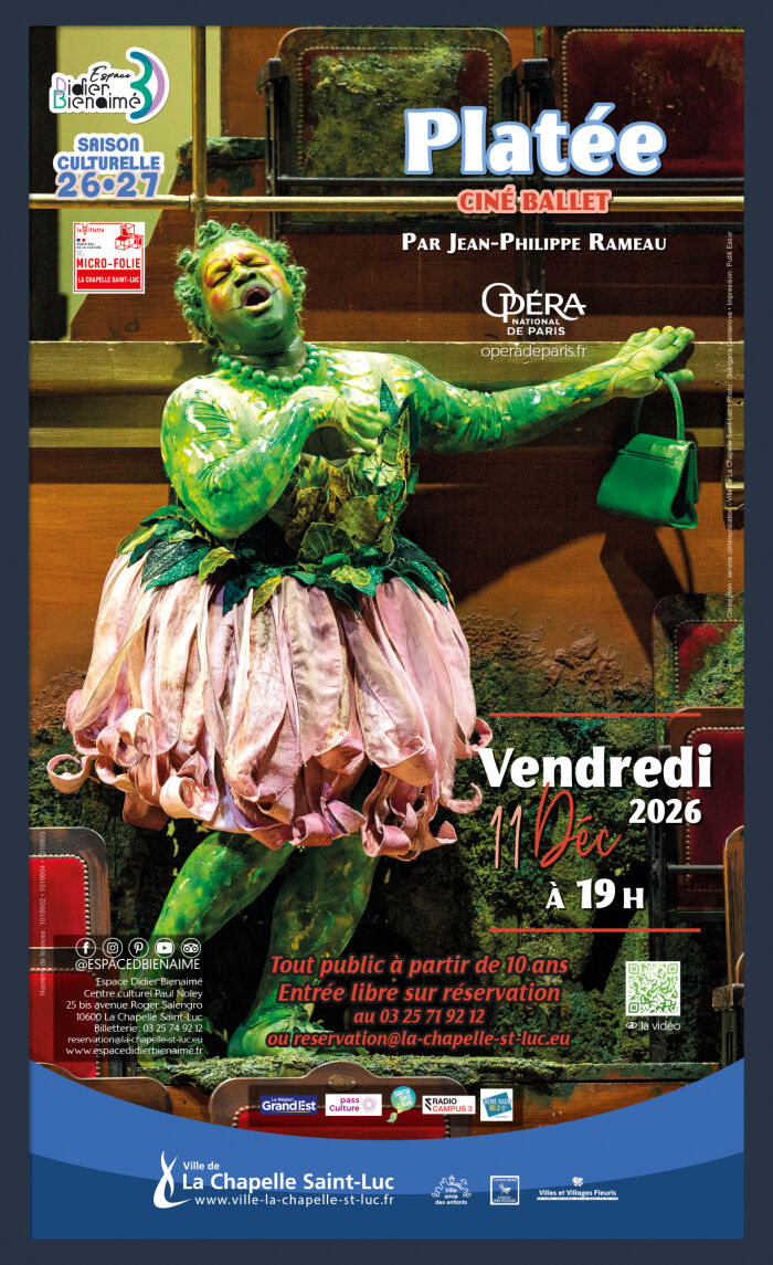 Platée – Opéra National de Paris_La Chapelle-Saint-Luc Conception : service communication - Ville de La Chapelle Saint-Luc / Photo : Guergana Damianova