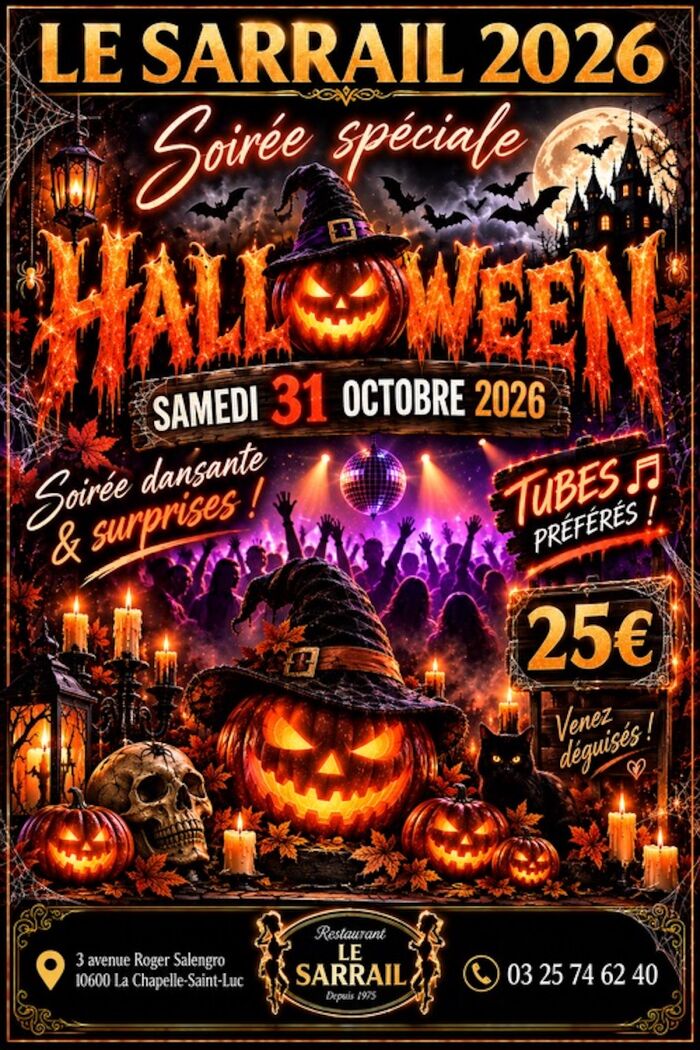 affiche soirée halloween Le Sarrail