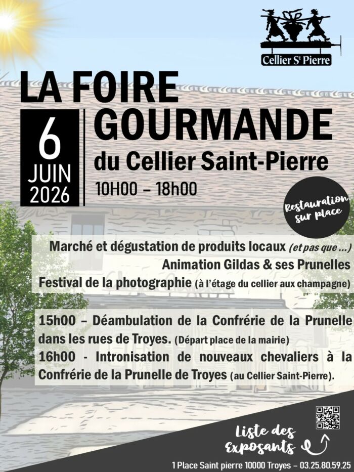 Affiche Foire Gourmande Cellier Saint-Pierre