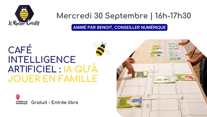 affiche IA qu'à jouer Le Rucher Créatif