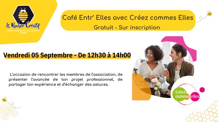 Visuel café entr'elles Le Rucher Créatif