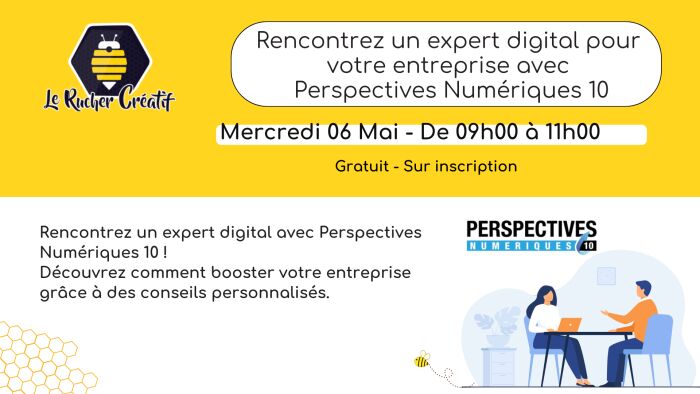 affiche rencontre expert digital Le Rucher Créatif