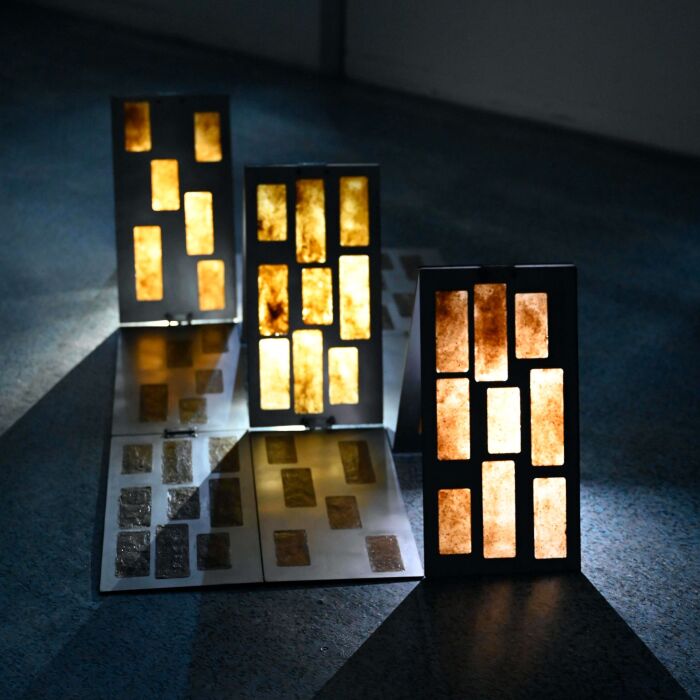 Installation : Lumière fossile_Troyes © Maryon Djavadi-Esfahani - Programme NANO-SCULPTURES, 2025