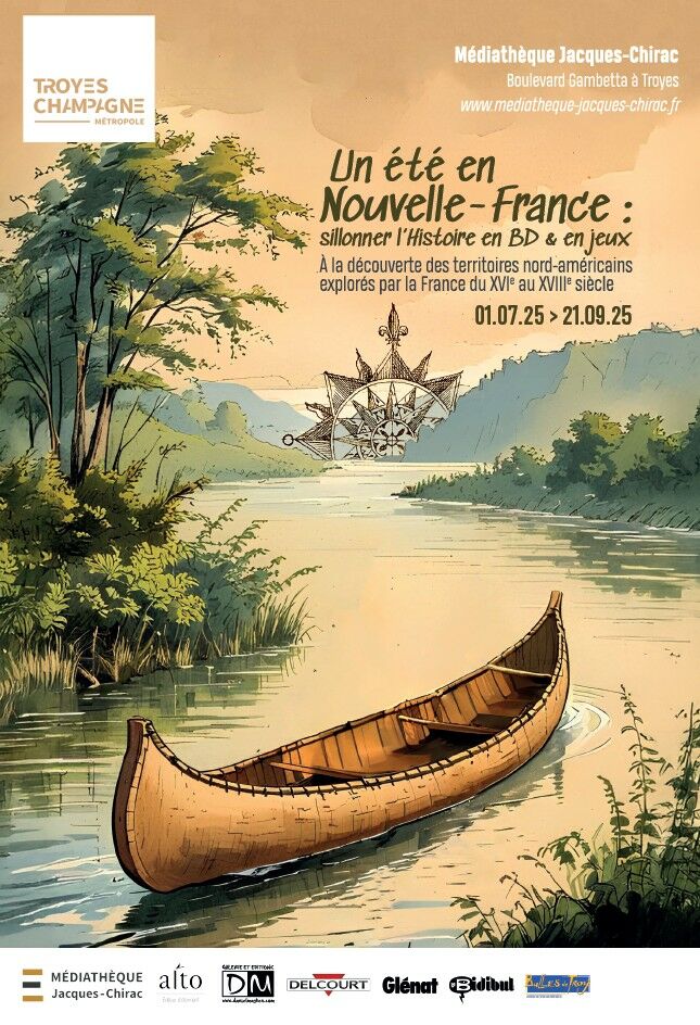 Affiche exposition nouvelle france Médiathèque Jacques-Chirac