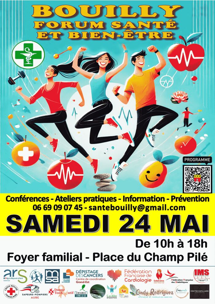 AFFICHE FORUM SANTÉ & BIEN-ÊTRE BOUILLY Benoit Groux
