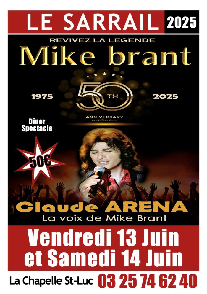 affiche soirées mike brant Le Sarrail