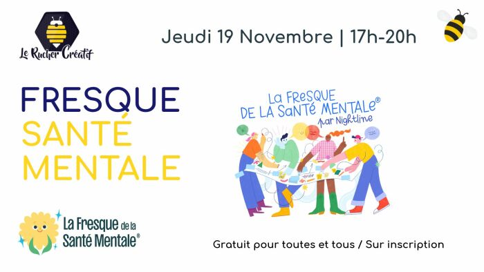atelier fresque santé mentale Le Rucher Créatif