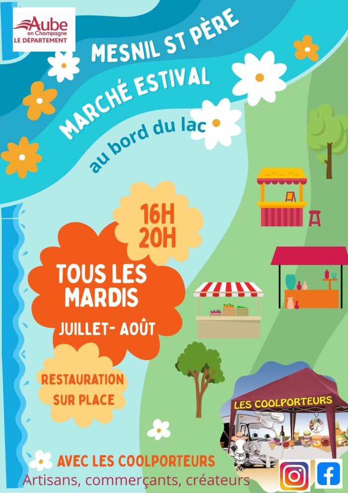 affiche marché estival Les Coolporteurs