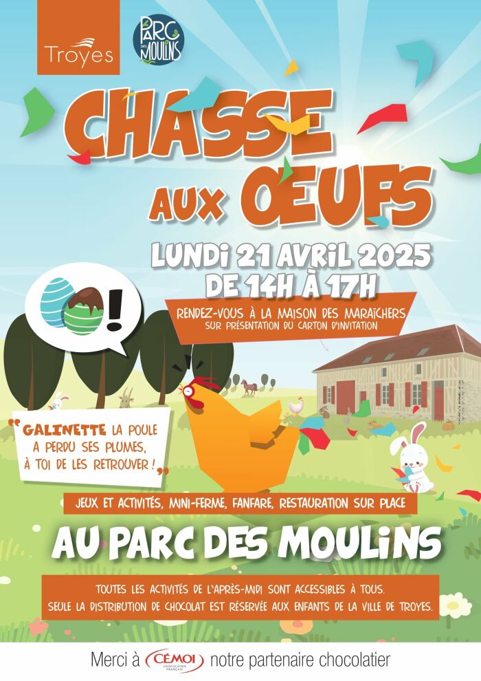 Affiche chasse aux œufs © Ville de Troyes