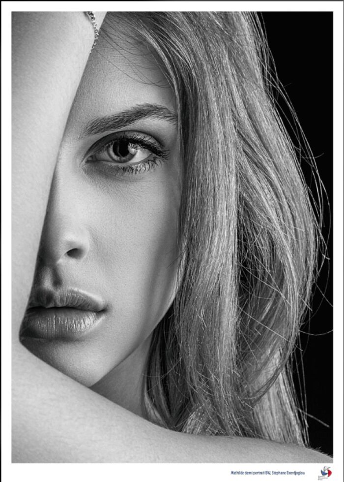 Photo Mathilde demi portrait BW, Stéphane Exerdjoglou  (Coupe de France)