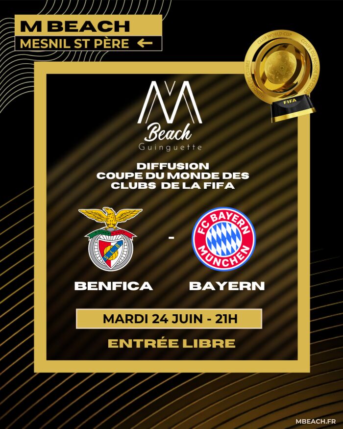 affiche diffusion match M Beach