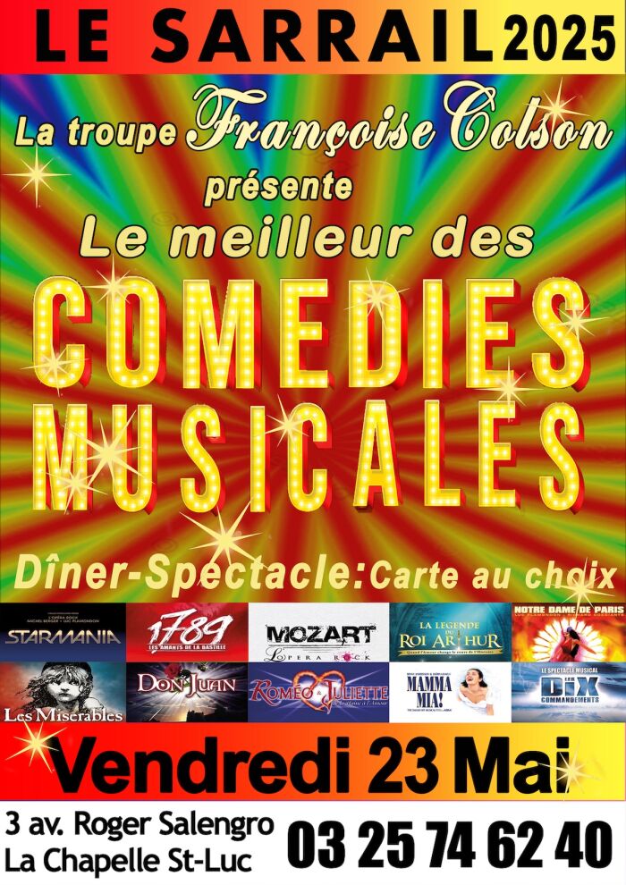 affiche dîner spectacle Le Sarrail