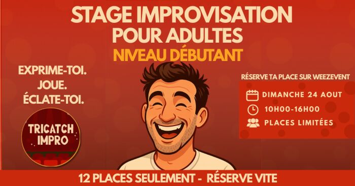 Visuel stage Impro adulte Tricatch Impro