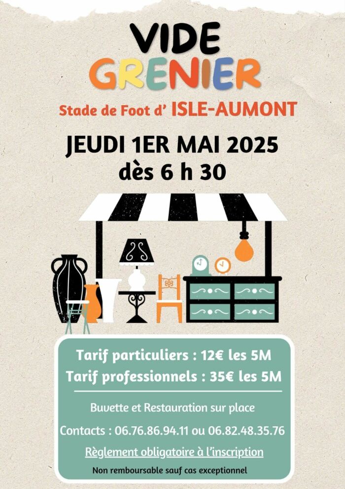 Affiche vide-greniers Isle Anim'