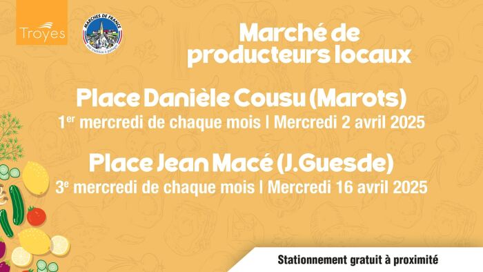 Visuel marché de producteurs Ville de Troyes