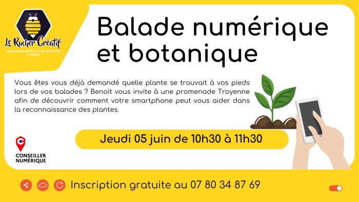 visuel balade botanique Le Rucher Créatif