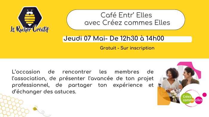 affiche café entre'elles Le Rucher Créatif