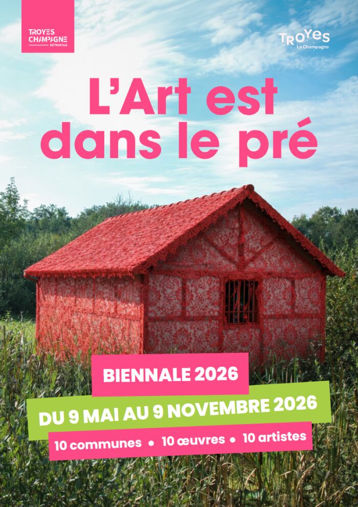 Affiche l'art est dans le pré Troyes Champagne Métropole