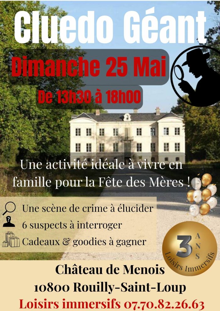 Affiche cluedo géant Loisirs Immersifs