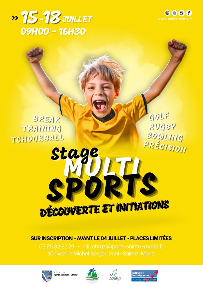 Stage multisports : un été sportif pour nos maripontains_Pont-Sainte-Marie Ville de Pont Sainte-Marie