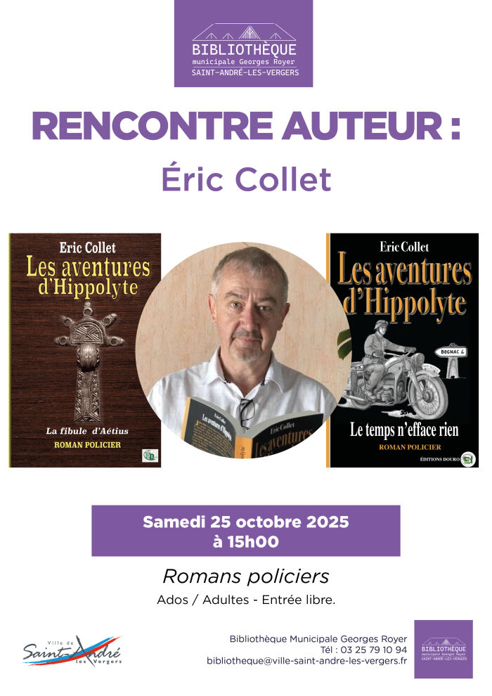 affiche rencontre auteur Service Communication - Ville de Saint-André-les-Vergers