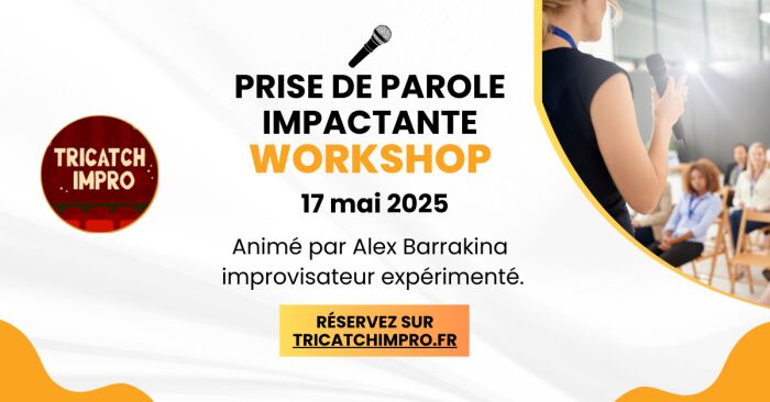 affiche  stage impro Tricatch Impro