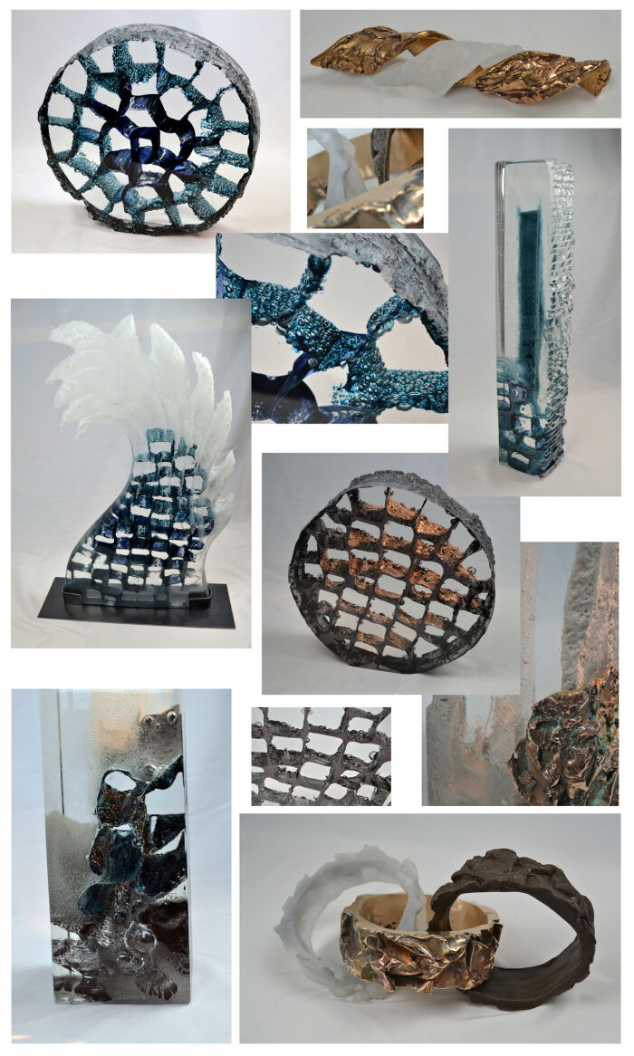 Exposition sculptures verre et bronze JF Lemaire