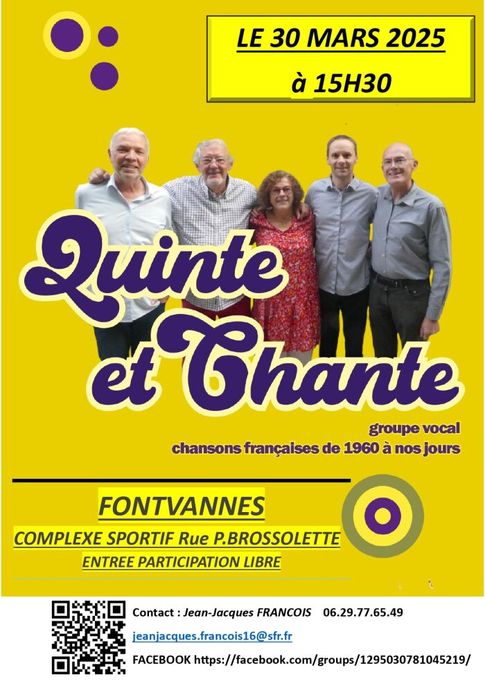 Quinte et Chante en concert_Fontvannes Conception syndicat d’Initiative Intercommunal Vanne Pays d’Othe - libre de droit