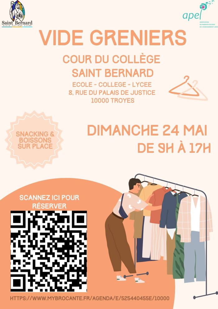 affiche vide-greniers Apel St Bernard