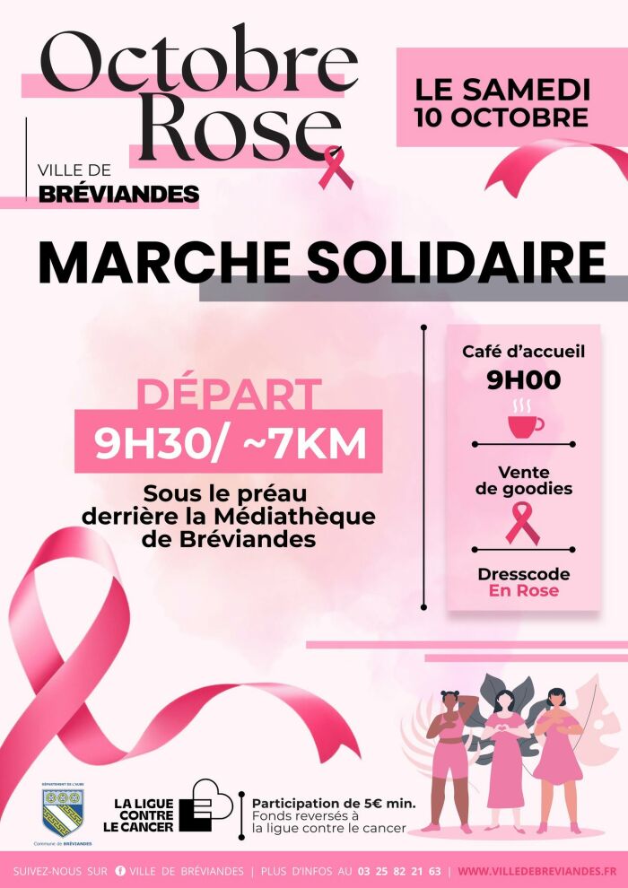 Affiche marche solidaire Ville de Bréviandes