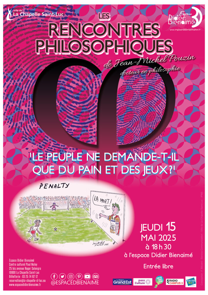 Les rencontres philosophiques - « Le peuple ne demande-t-il que du pain et des jeux ? »_La Chapelle-Saint-Luc © F. Becard - Service communication, Ville de La Chapelle St Luc