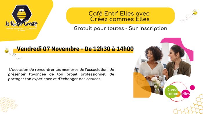 Visuel café entr'elles Le Rucher Créatif