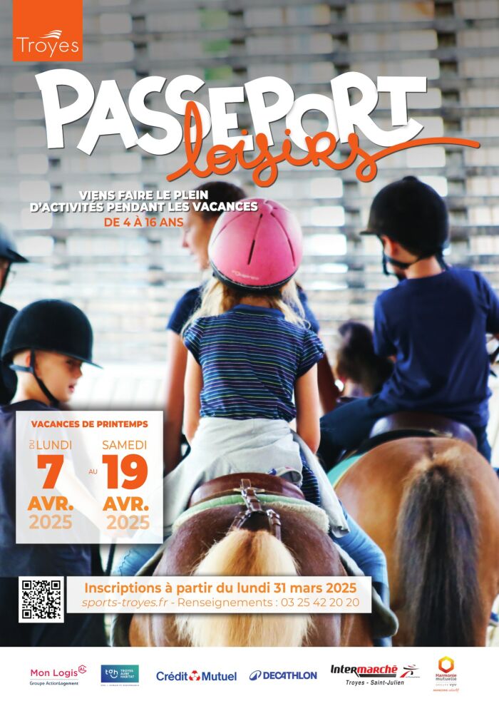 Affiche passeport loisirs © Ville de Troyes