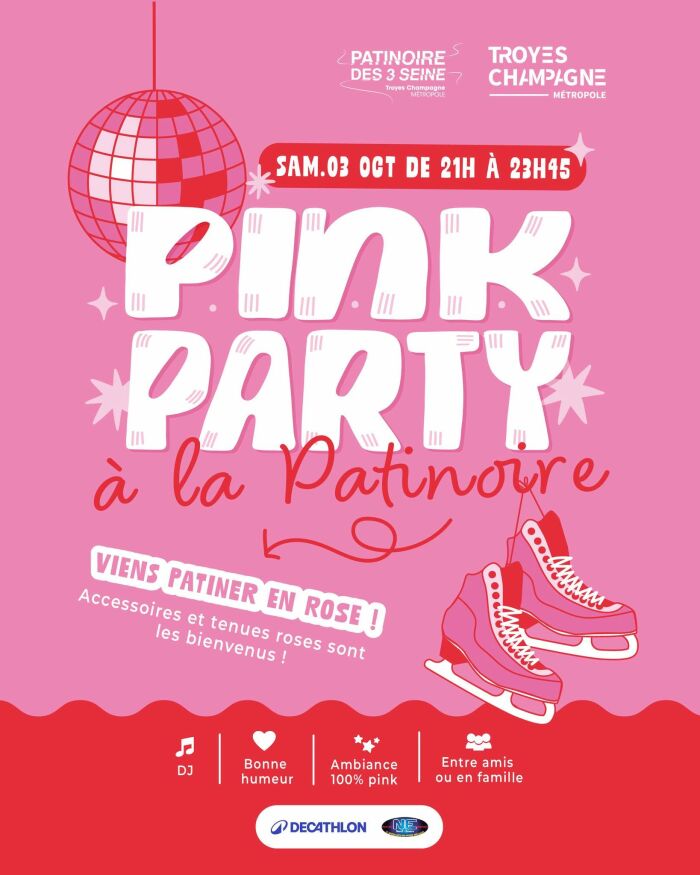 affiche pink party Troyes Champagne Métropole
