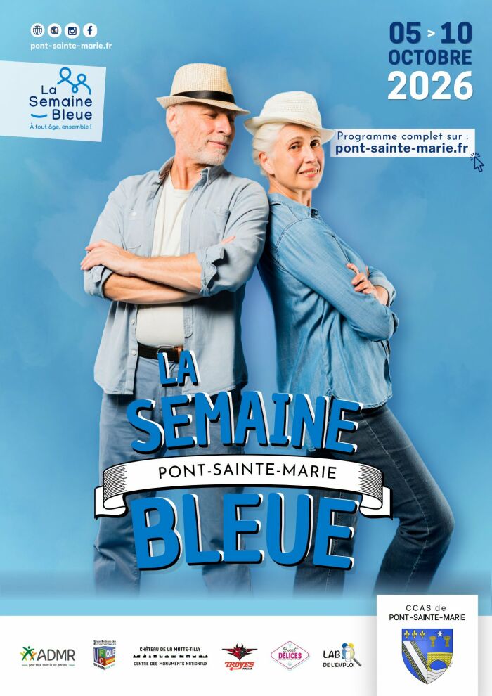 affiche semaine bleue Ville de Pont Sainte-Marie