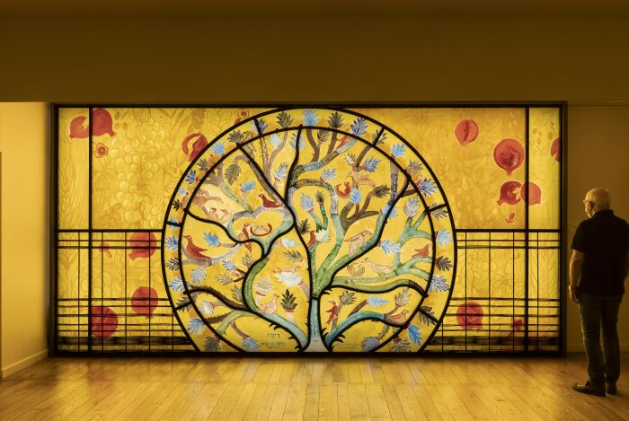 photo vitrail arbre généalogique de Rachi © Didier Guy