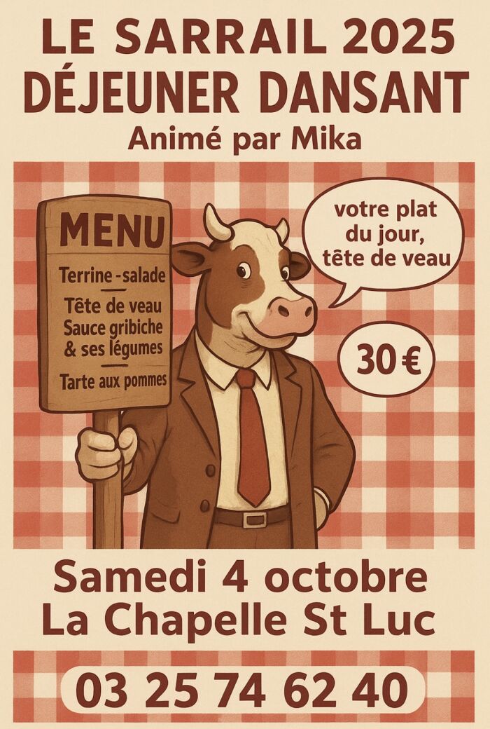 affiche déjeuner dansant Le Sarrail