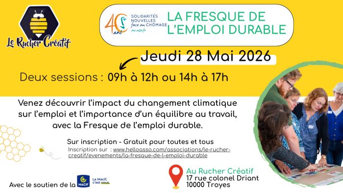 visuel fresque de l'emploi Le Rucher Créatif