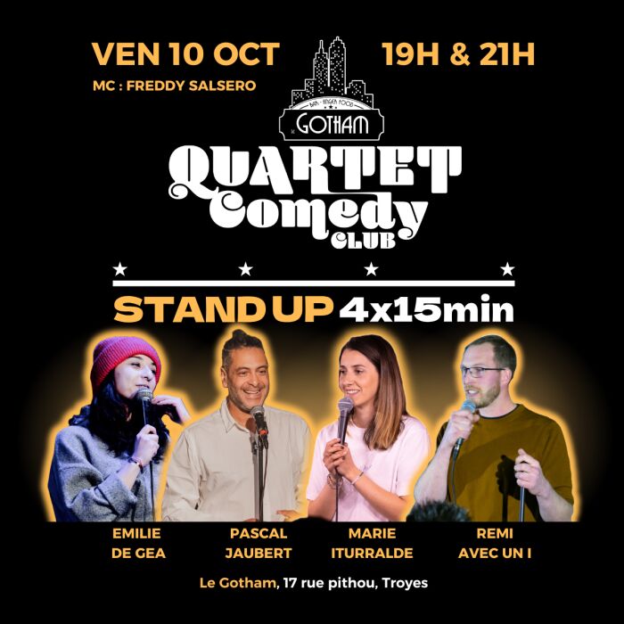 affiche quartet comedy club Freddy.Salsero