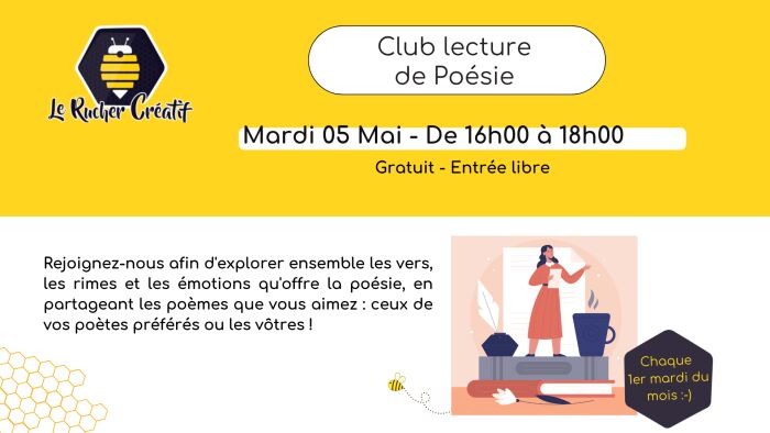 atelier lecture poésie Le Rucher Créatif