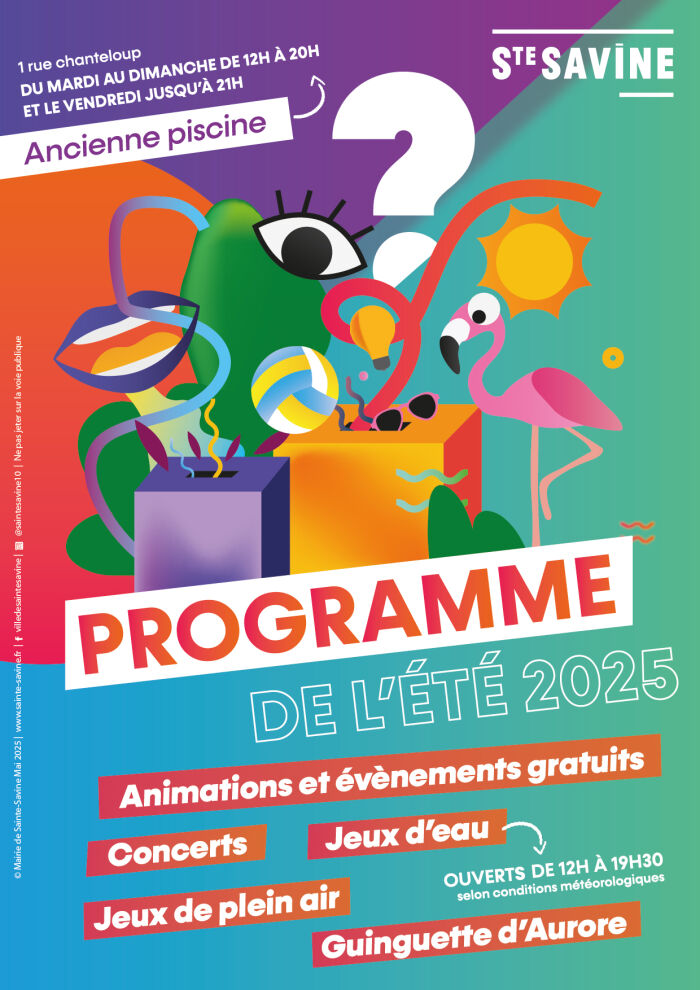 Affiche été à ste savine © Mairie de Sainte-Savine